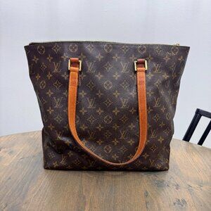 Louis Vuitton Cabas Mezzo Monogram Canvas Shoulder Tote Bag (TH0050)